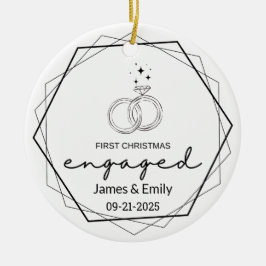 Verlobte Weihnachtsschmuck, Erste Weihnachtszeit Keramik Ornament