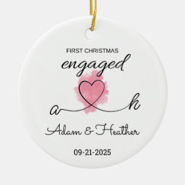 Verlobte Weihnachtsschmuck, Erste Weihnachtszeit Keramik Ornament