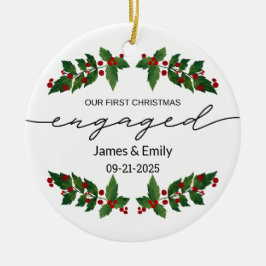 Verlobte Weihnachtsschmuck, Erste Weihnachtszeit Keramik Ornament