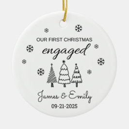 Verlobte Weihnachtsschmuck, Erste Weihnachtszeit Keramik Ornament