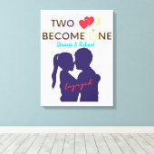 Verlobten zwei Herzen werden eins Leinwanddruck (Insitu (Holzboden))