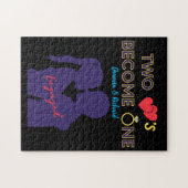 Verlobten zwei Herzen werden eins Puzzle (Horizontal)