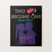 Verlobten zwei Herzen werden eins Puzzle (Vertikal)