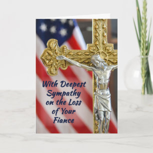 Verlobter, Beileid religiös christlich Militär Karte