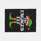 Verlobter Elf passend zur familiären Weihnachtsfei Fleecedecke (Vorderseite (Horizontal))