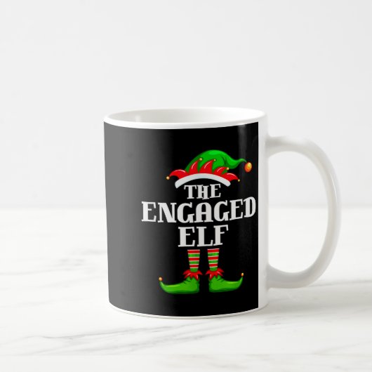 Verlobter Elf passend zur Familiensgruppe Weihnach Kaffeetasse (Rechts)
