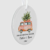 Verlobter oder verheirateter Grunge-van Ornament (Vorderseite)