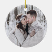 Verlobter Pine Tree vor Hochzeiten Keramik Ornament (Hinten)