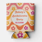 Verlobter Retro-70er Bachelorette Dosenkühler (Vorderseite)