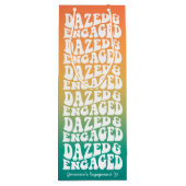 Verlobter Retro-Text Geschenktüte Für Weinflaschen (Rückseite)