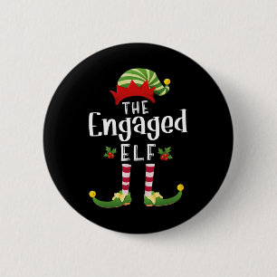 Verlobter Weihnachtself passendes Schlafanzug X-ma Button