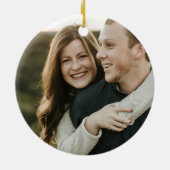 Verlobtes Eukalyptus-Foto Keramik Ornament (Hinten)