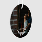 Verlobtes | Foto des erstes Weihnachten Ornament (Vorderseite)