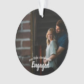 Verlobtes | Foto des erstes Weihnachten Ornament (Vorderseite)