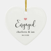 Verlobtes Foto Keepake Keramik Ornament (Vorne)