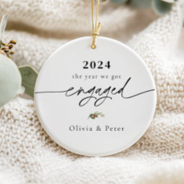 Verlobtes Foto Keramik Ornament