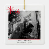 Verlobtes Foto Keramikornament (Rückseite)