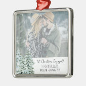 Verlobtes Foto Ornament Aus Metall (Links)