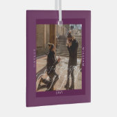 Verlobtes Foto Plane Ornament Aus Glas (Vorderseite Rechts)