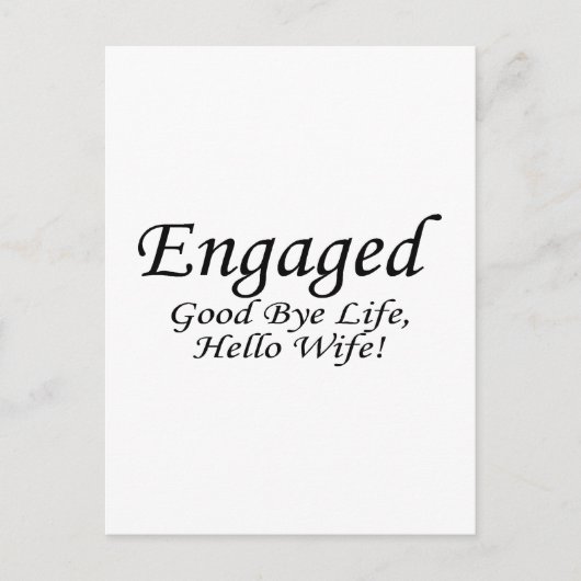 Verlobtes Gut im Leben Ankündigungspostkarte (Vorderseite)