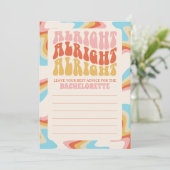 Verlobtes Junggeselinnen-Abschied Hinweiskarte (Stehend Vorderseite)