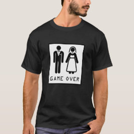 Verlobtes oder verheiratetes Spiel über Braut u. T-Shirt