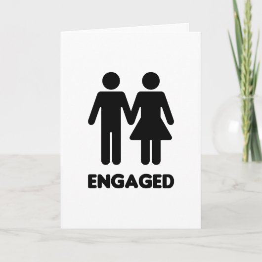 Verlobtes Paar Ankündigung (Vorderseite)