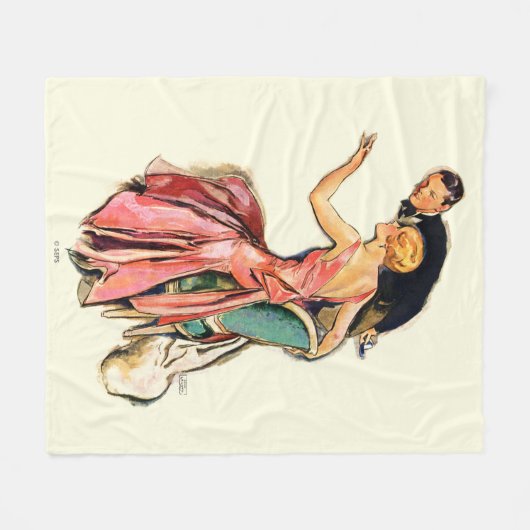 Verlobtes Paar Fleecedecke (Vorderseite (Horizontal))