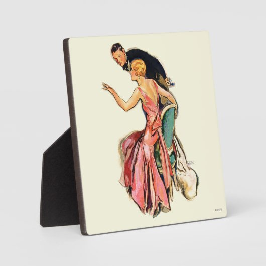 Verlobtes Paar Fotoplatte (Vorderseite)