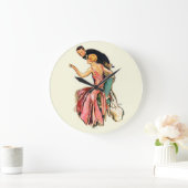 Verlobtes Paar Große Wanduhr (Zuhause)