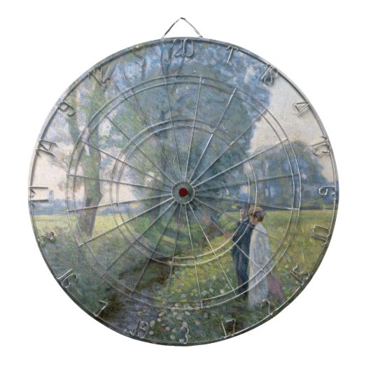 Verlobtes Paar (Hochzeit und Ehe) (Verlobung) Dartscheibe (vorne)