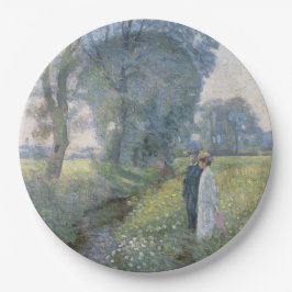 Verlobtes Paar (Hochzeit und Ehe) (Verlobung) Pappteller