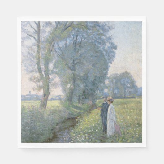 Verlobtes Paar (Hochzeit und Ehe) (Verlobung) Serviette (Vorderseite)