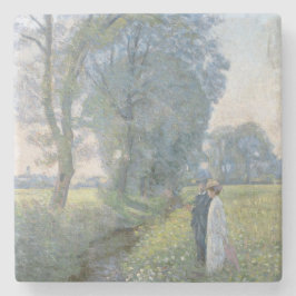 Verlobtes Paar (Hochzeit und Ehe) (Verlobung) Steinuntersetzer