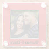 Verlobtes Red Frame Couple-Foto Glasuntersetzer (Rückseite)