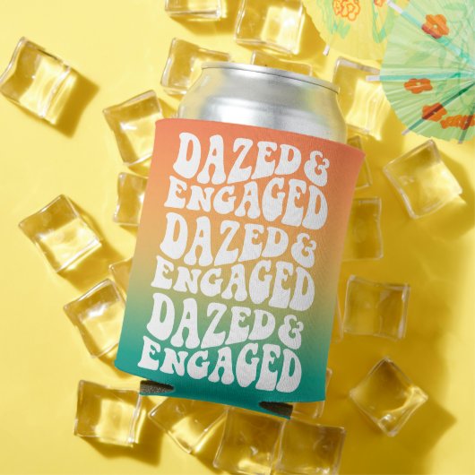 Verlobtes Retro-Brautparty Dosenkühler (In Situ Sommer)