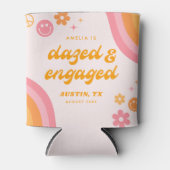 Verlobtes Rosa und Orange Dosenkühler (Vorderseite)