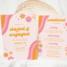 Verlobtes Rosa und Orange