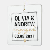 Verlobtes Schwarzes Foto Keramikornament (Links)