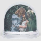 Verlobtes und fröhliches Merken des benutzerdefini Schneekugeln (Rückseite)