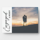 Verlobtes und Merry Couple Foto Fotoplatte (Vorderseite)