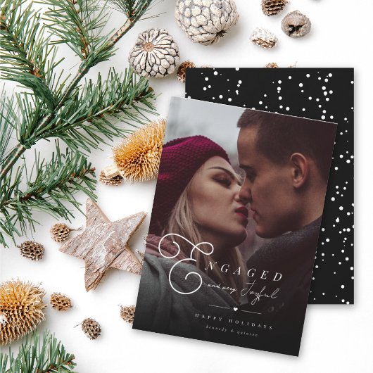 Verlobtes und sehr fröhliches klassisches Minimali Einladung