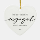 Verlobtes Weihnachten Keramik Ornament (Vorne)