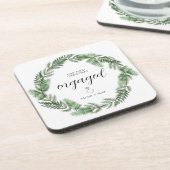 Verlobtes Weihnachtsgeschenk für Paare Getränkeuntersetzer (Linke Seite)