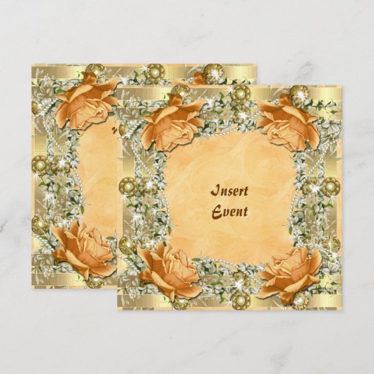 Verlobung 50. einladung (Vorne/Hinten)