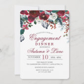 Verlobung-Abendessen im Blumenwald Einladung (Vorderseite)
