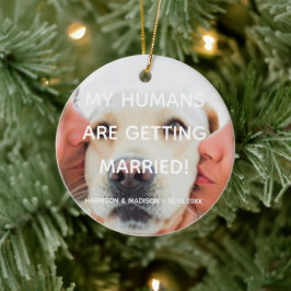 Verlobung Ankündigung benutzerdefiniertes Foto Wei Keramik Ornament