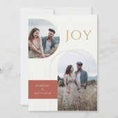 Verlobung Ankündigung Holiday Joy Gold (Vorderseite)