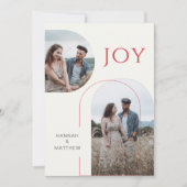 Verlobung Ankündigung Holiday Joy Red (Vorderseite)