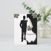 Verlobung Ankündigung Postkarte (Stehend Vorderseite)